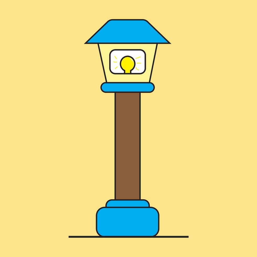 Homemade decorative lamp posts vector