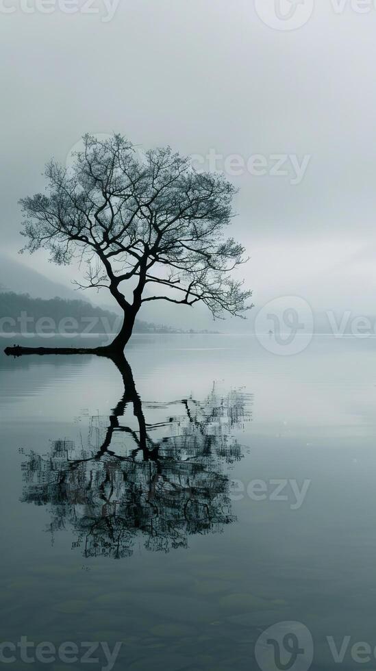 Tranquil lakeshores offering moments of reflection photo