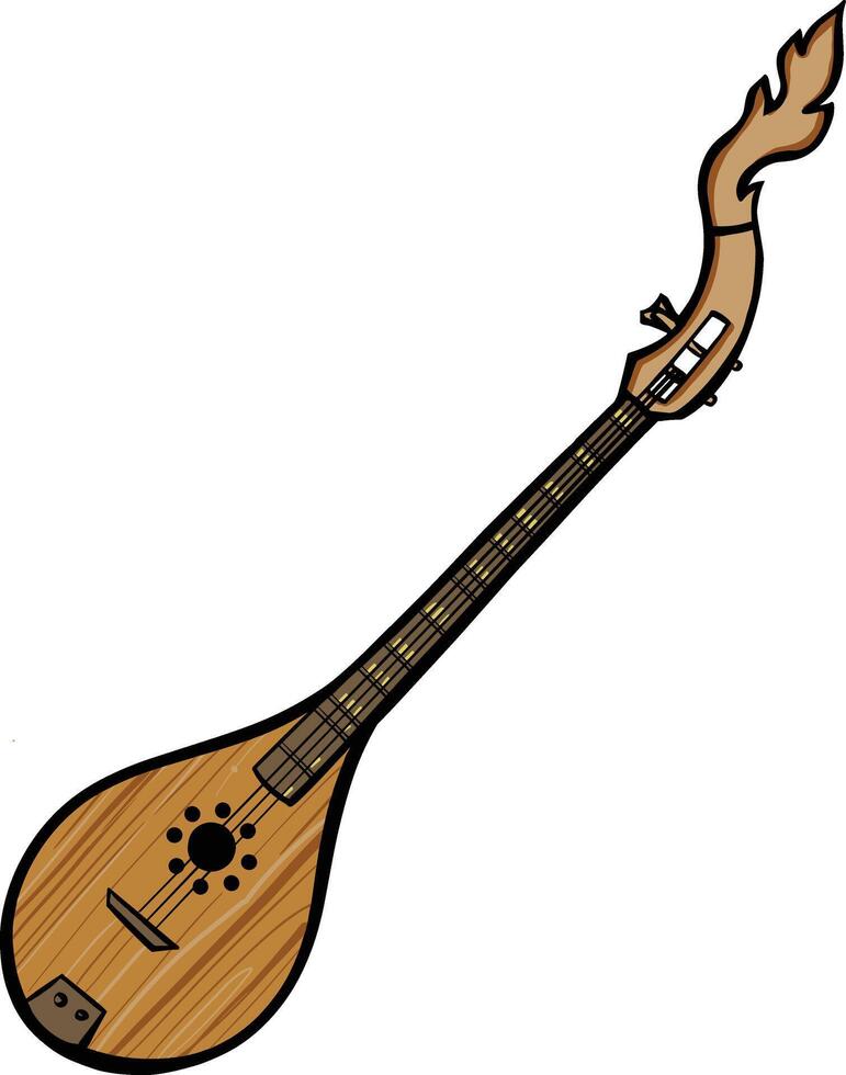 Phin Thai local music instrument vector