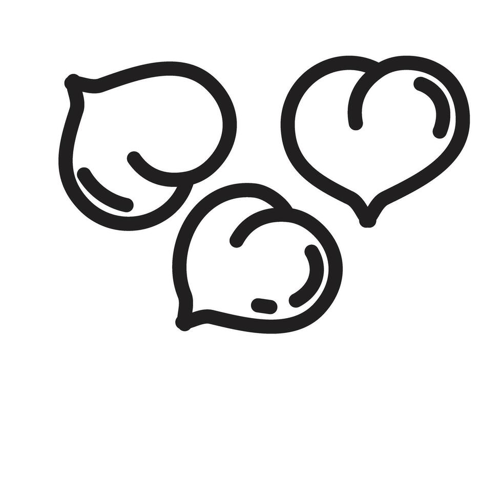 Chickpeas Line Icon Design vector