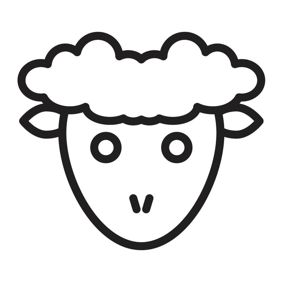 Lamb Line Icon Design vector