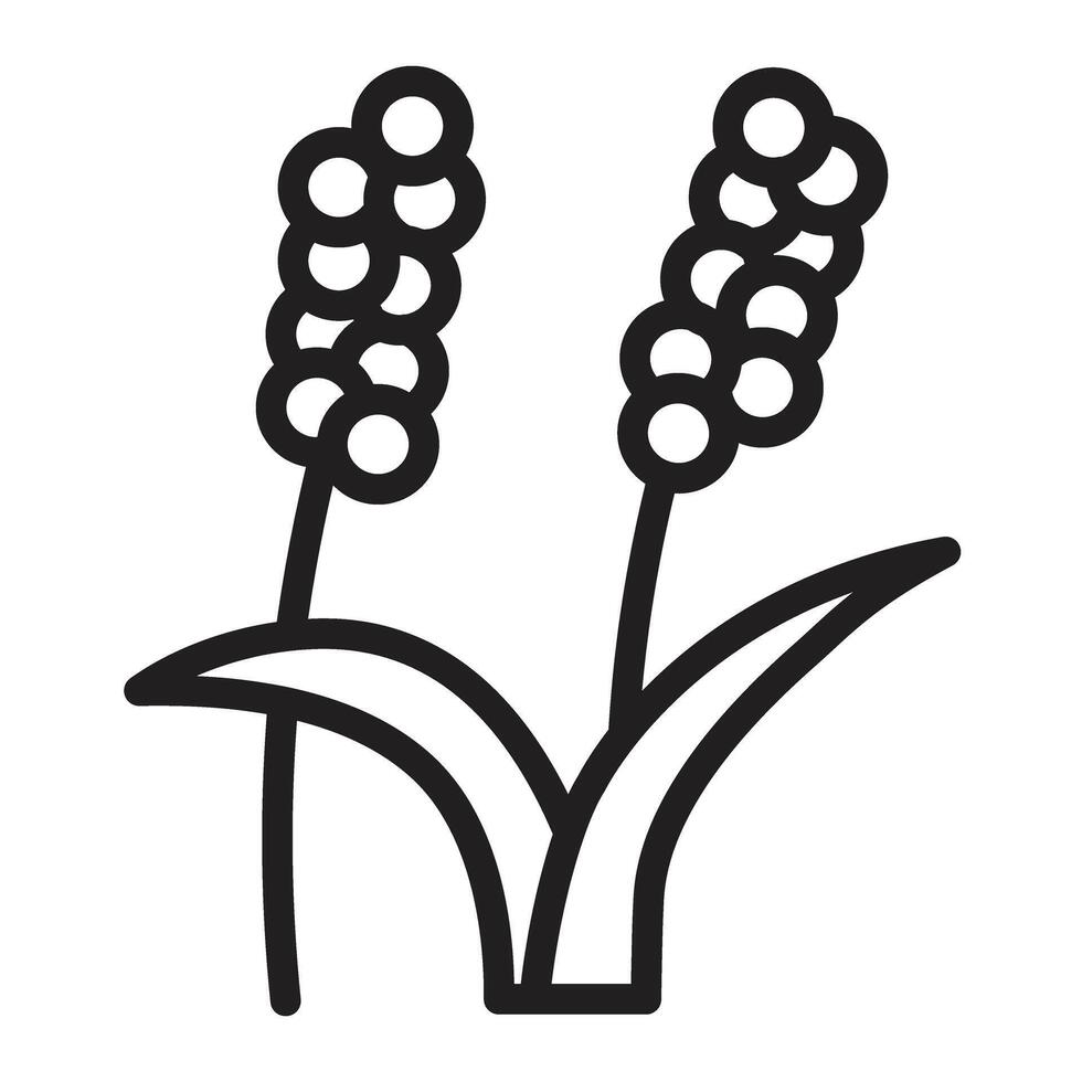 Millet Line Icon Design vector