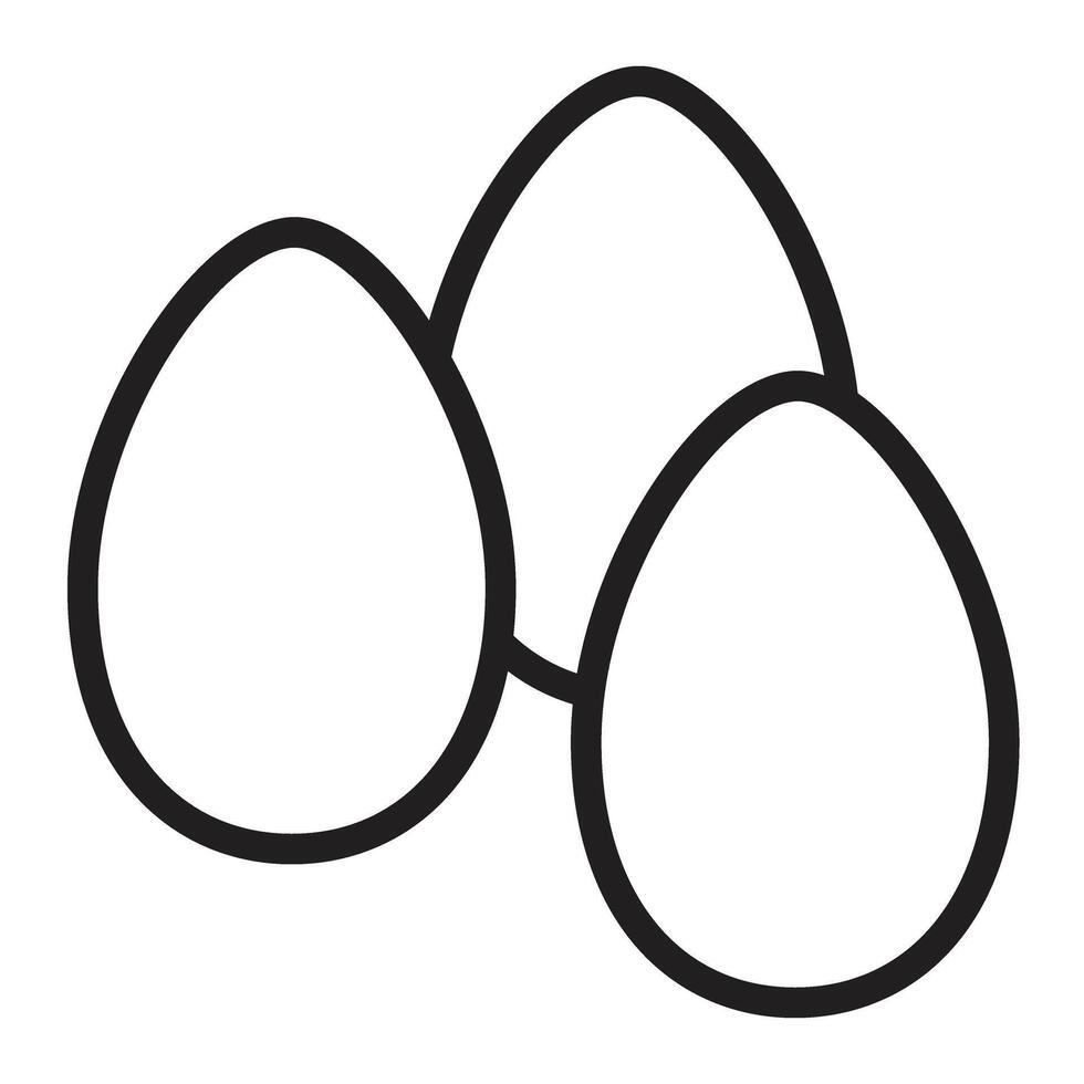 Eggs Line Icon Design vector