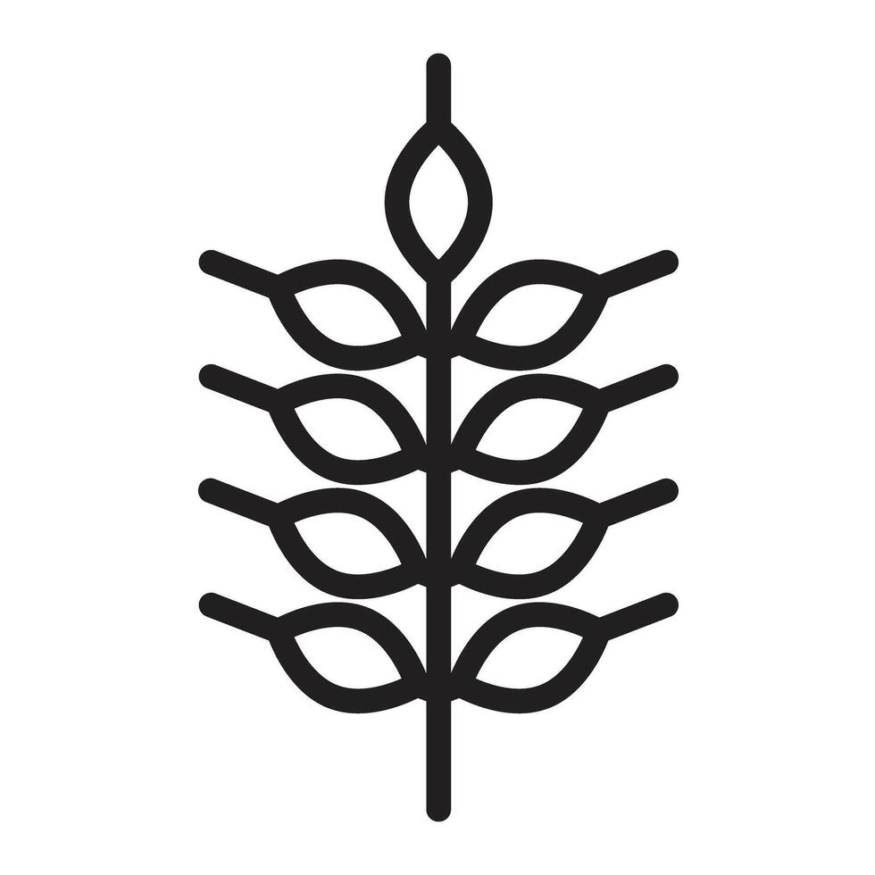 Rye Line Icon Design vector