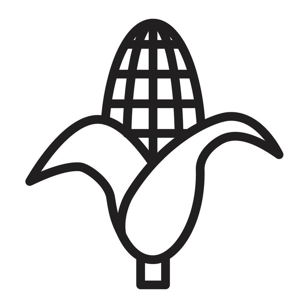 Corn Line Icon Design vector