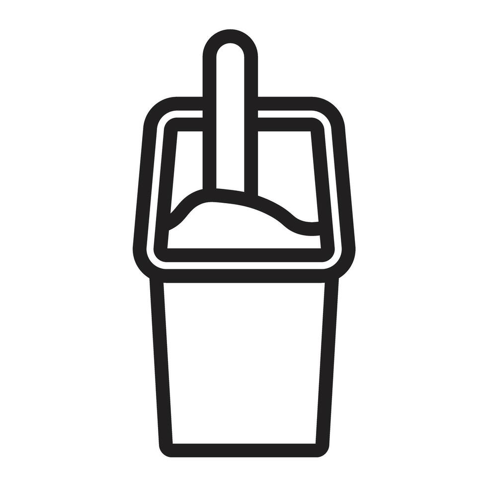 Yogurt Line Icon Design vector