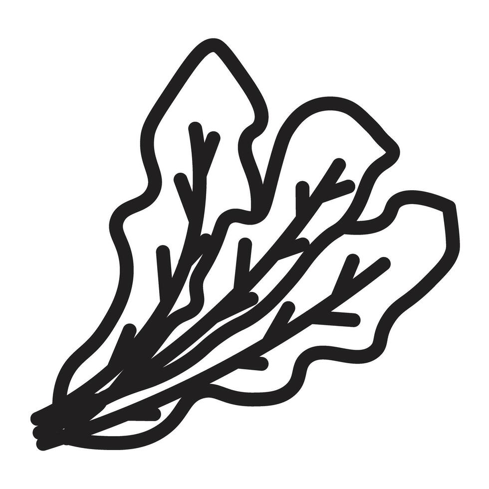 Spinach Line Icon Design vector