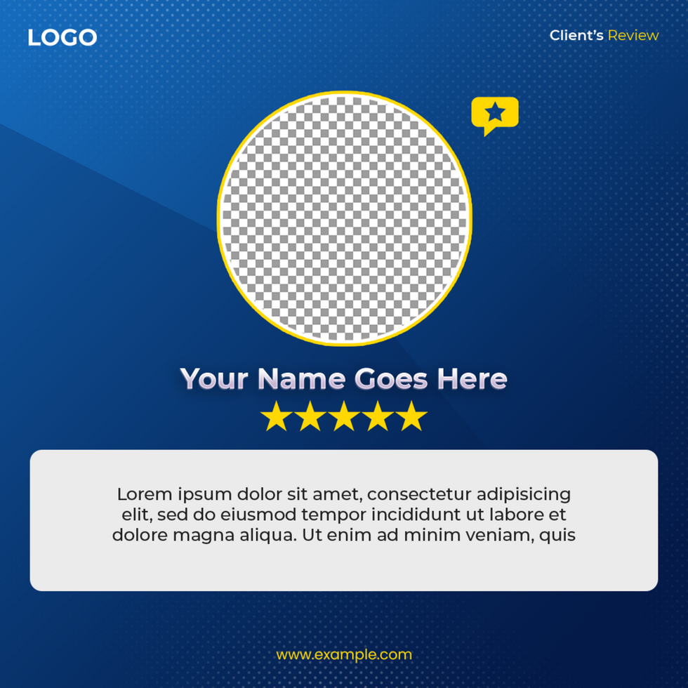 Clients Review Social Media Post Design psd
