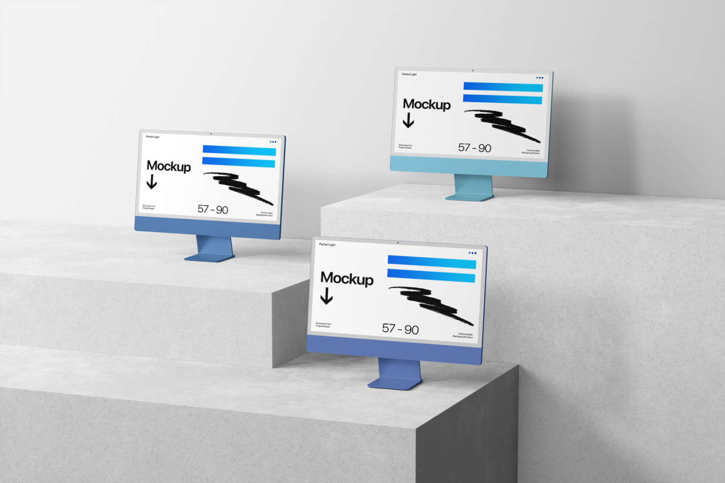 Modern Monitor Mockup Template for Professional Presentations psd
