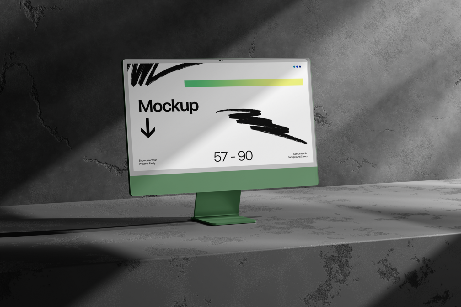 Elegant Computer Monitor Mockup Template for Creative Projects psd