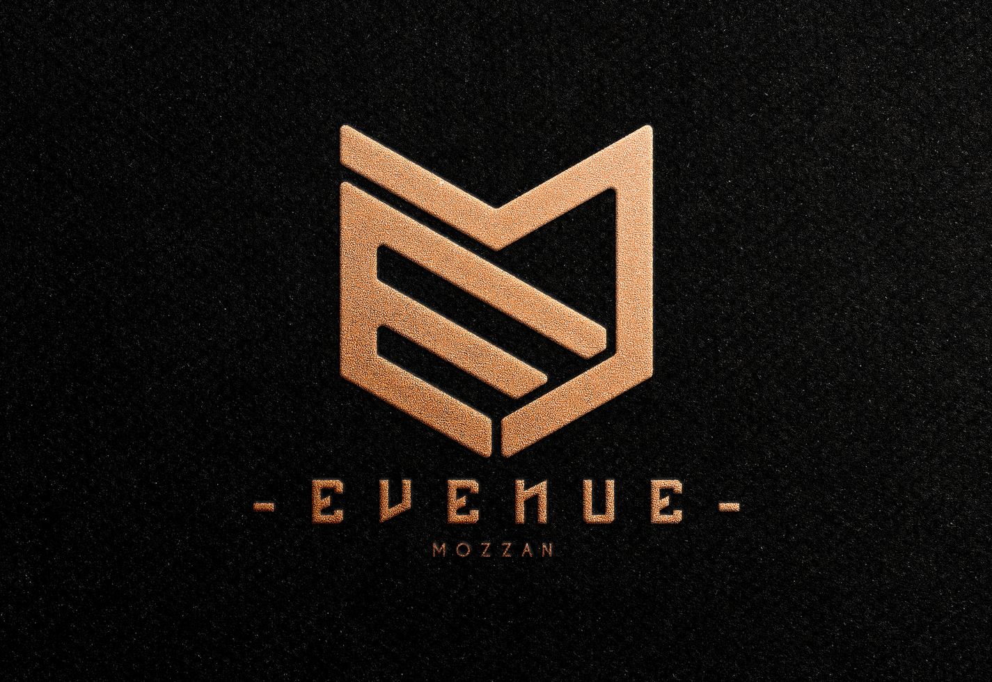 Realistic Embossed Logo Mockup with Bronze Foil Effect on Black Paper psd