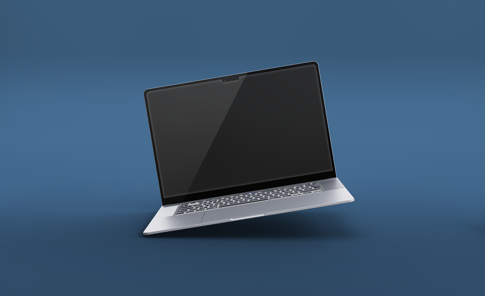 Realistic laptop pro with front view mockup design isolated psd