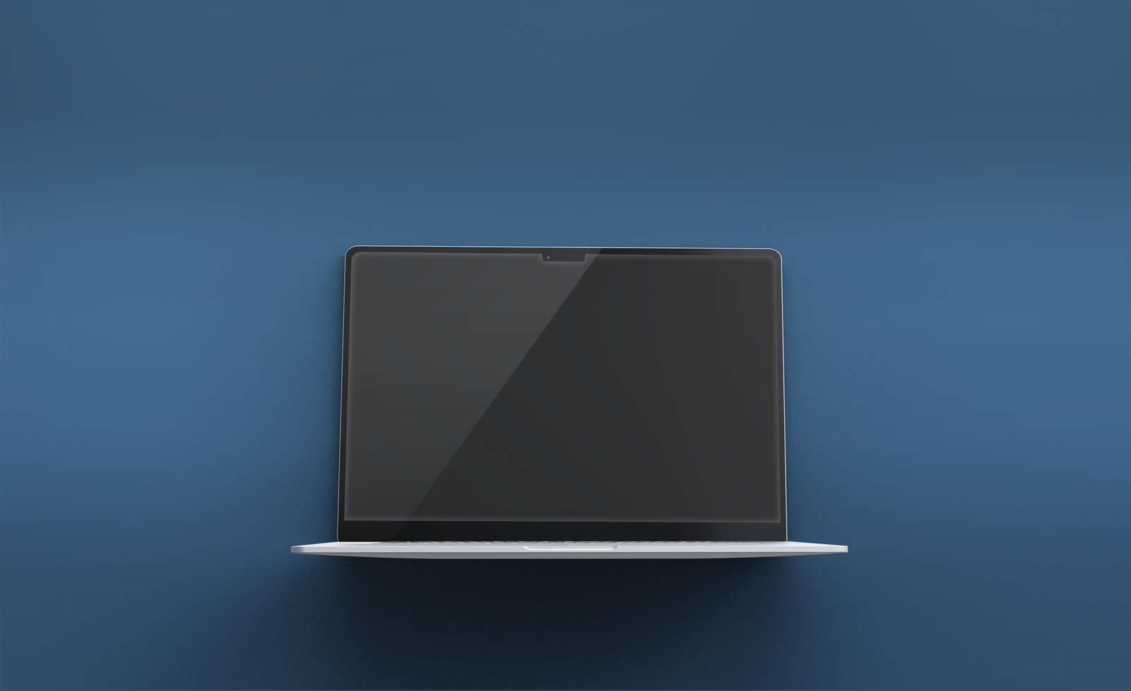Realistic laptop pro with front view mockup design isolated psd