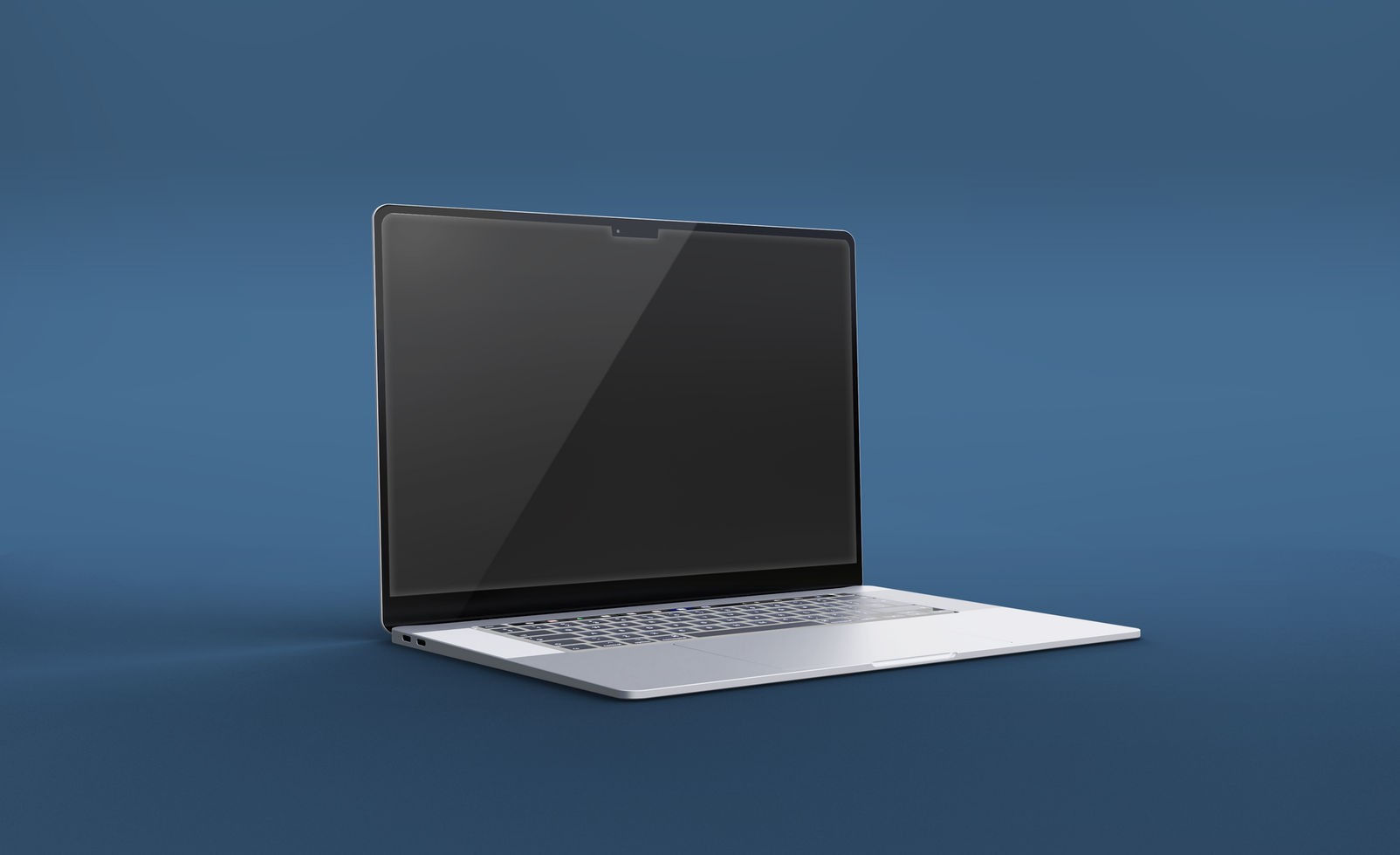 Realistic laptop pro with front view mockup design isolated psd