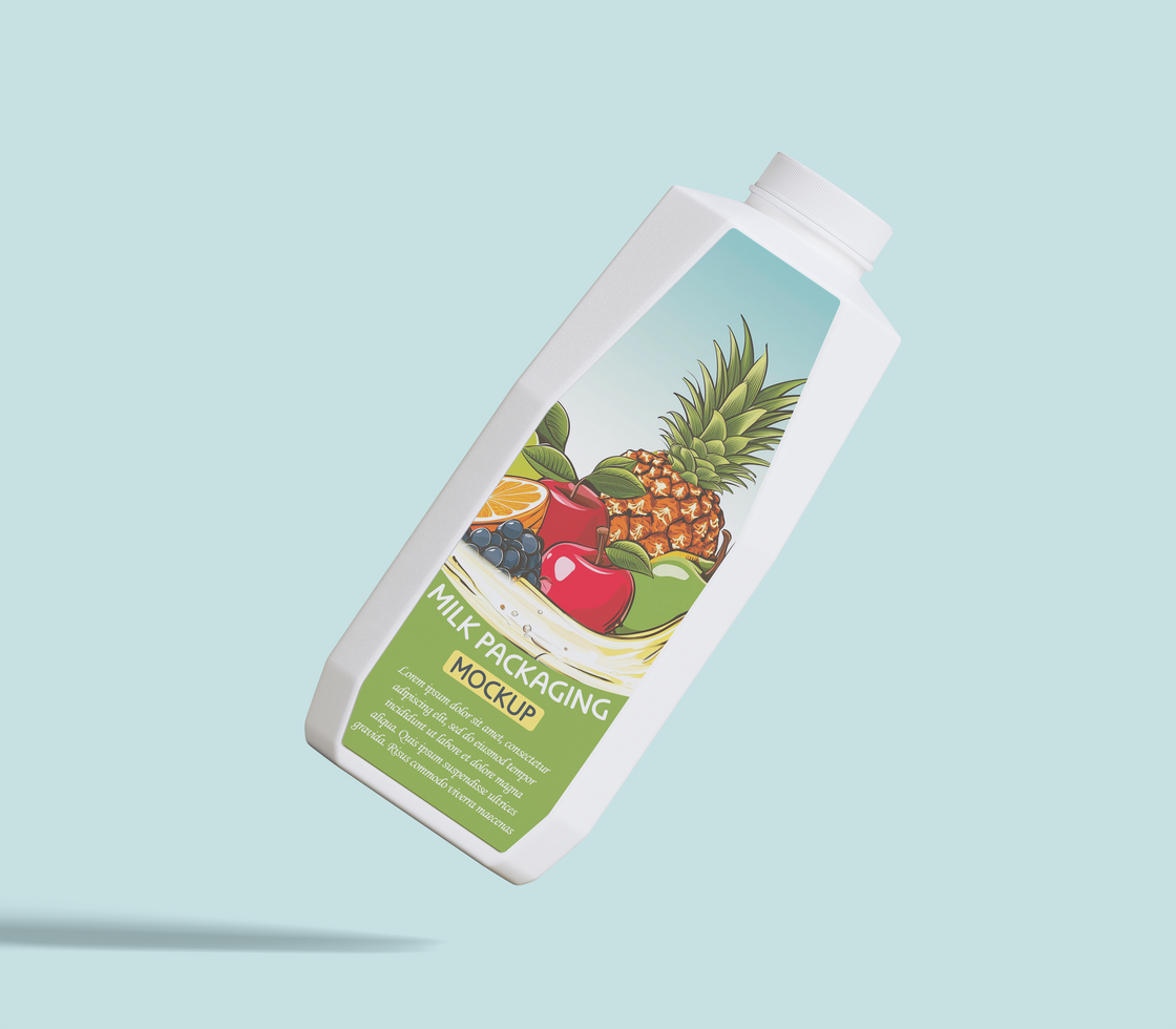 Milk Packaging mockup editable file psd