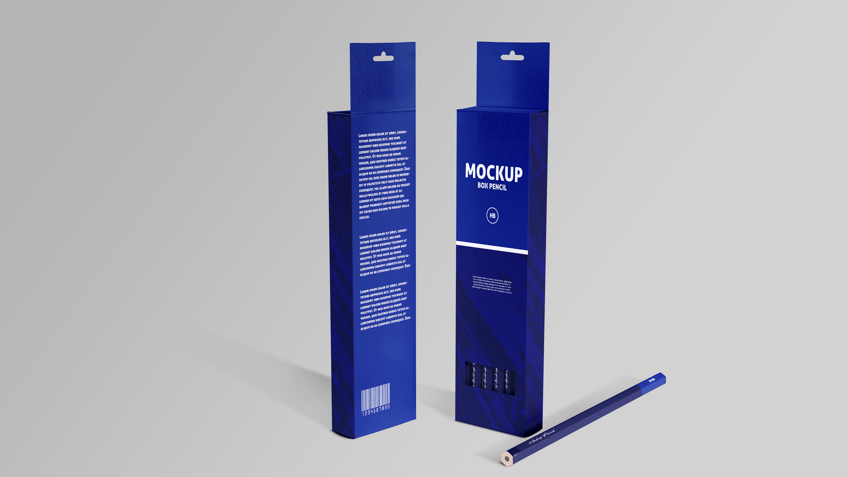 Mockup Two Box Pencil With Front View psd
