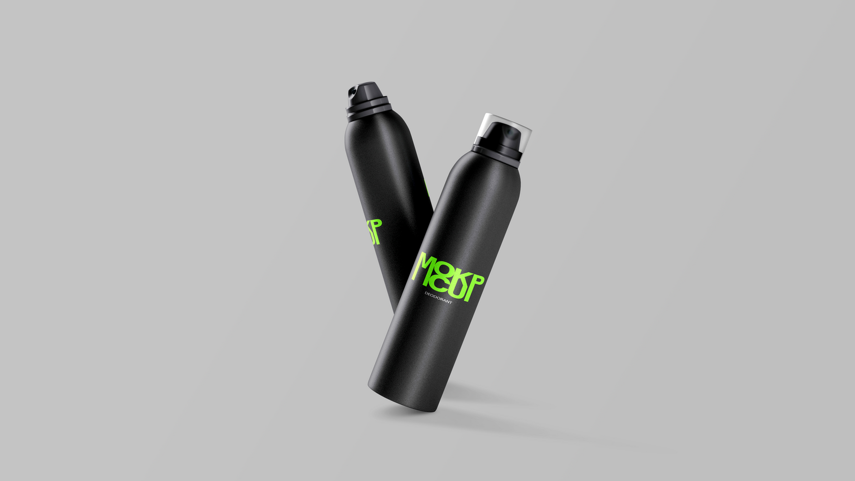 Mockup Two Deodorant Spray With Front View psd