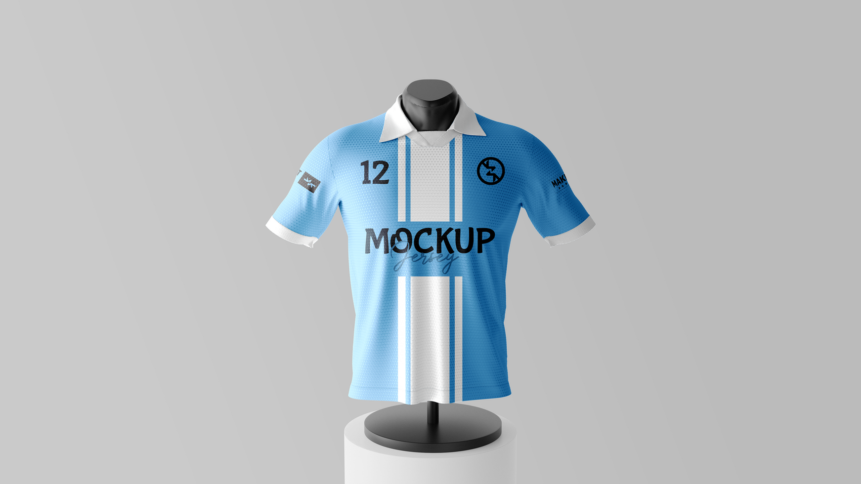 Mockup Football Jersey Kr-001 Front View With Manneqin psd