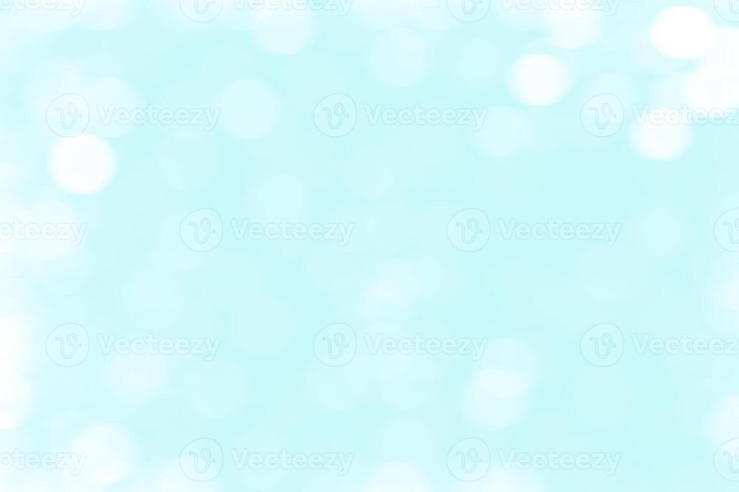 Blurred Spring Summer Nature Background with light Bokeh. Abstract blur blue and cyan soft pastel colors for backdrop. Defocused effect. Art clean blue cyan Illustration. Free Space for design photo