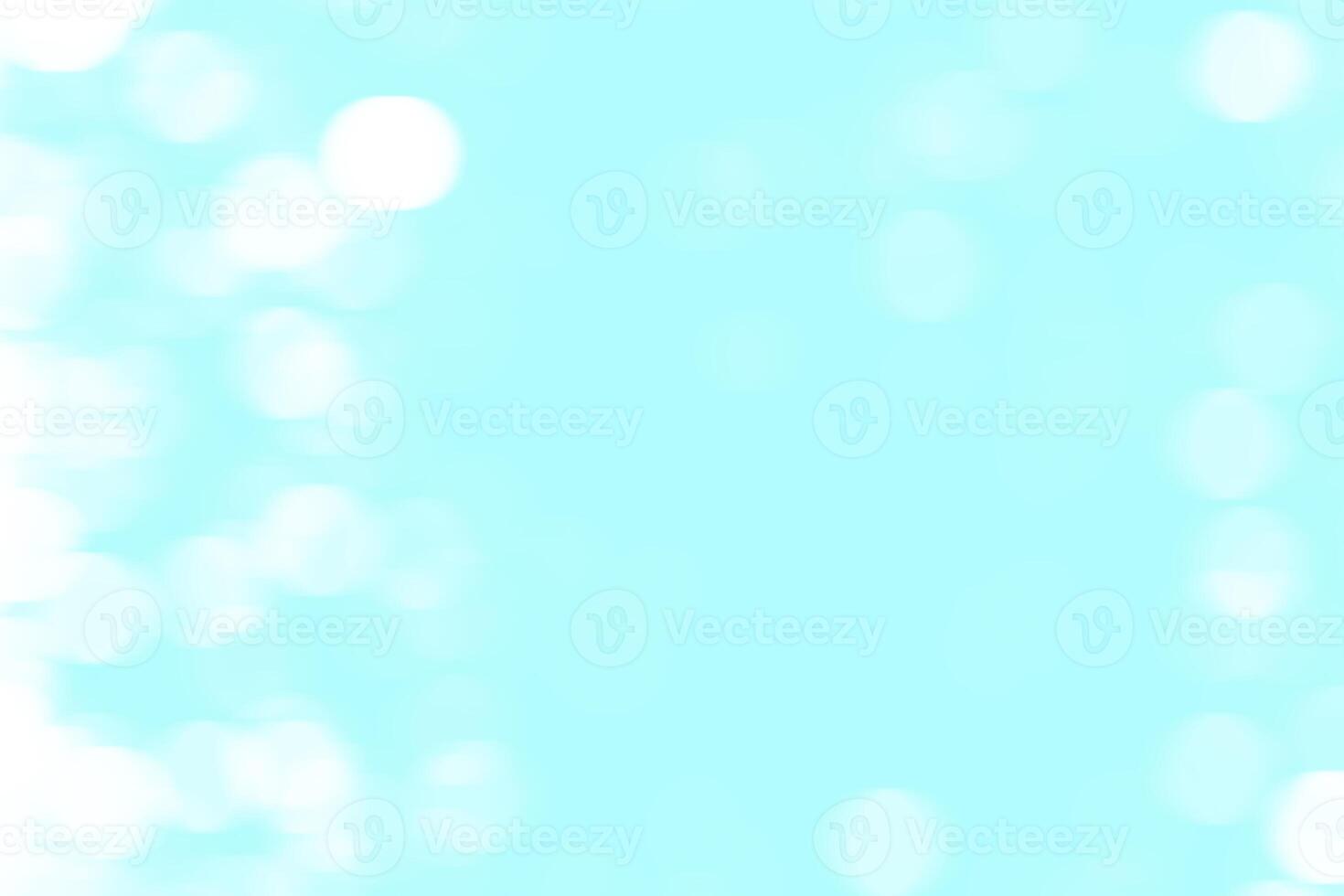 Blurred Spring Summer Nature Background with light Bokeh. Abstract blur blue and cyan soft pastel colors for backdrop. Defocused effect. Art clean blue cyan Illustration. Free Space for design photo