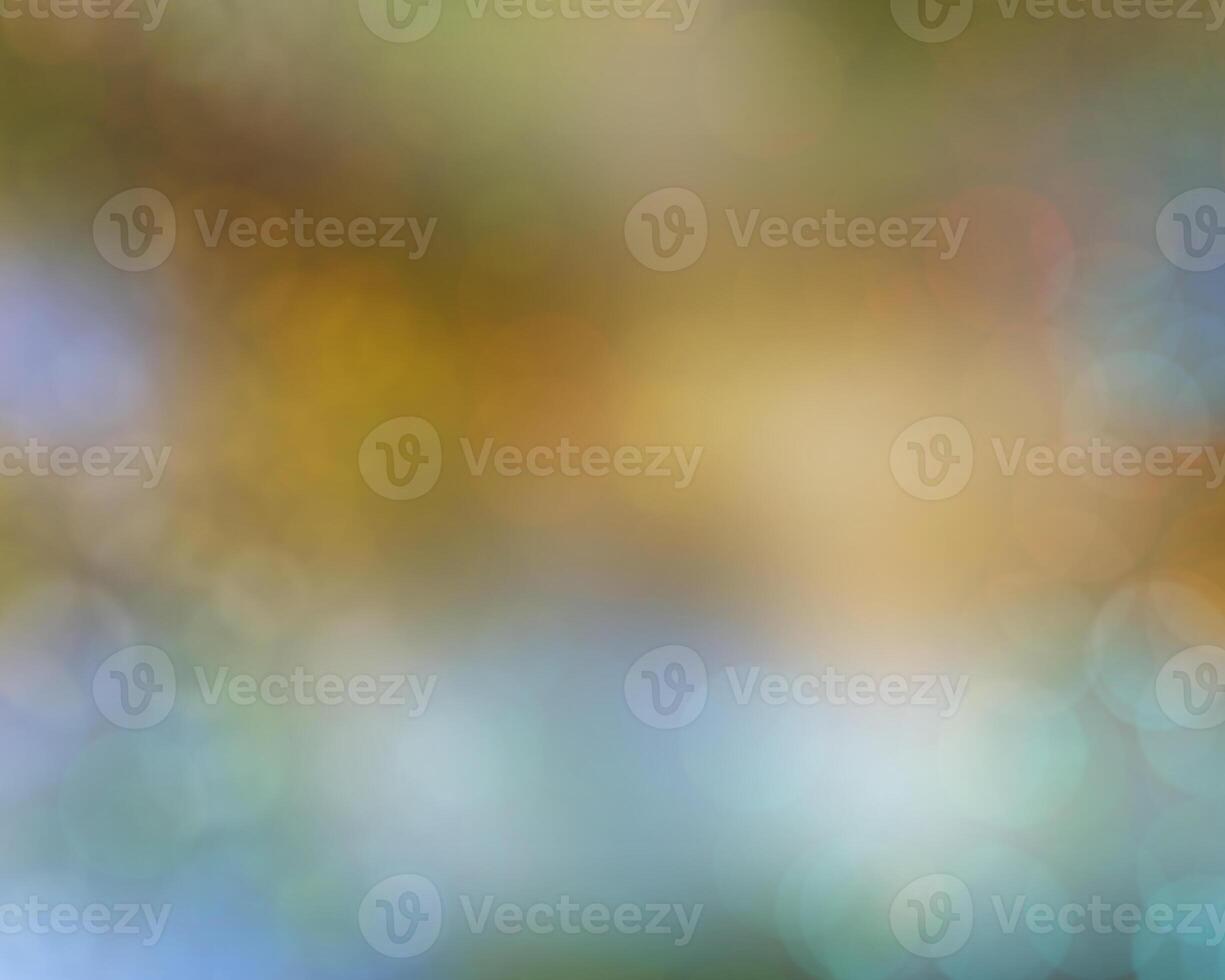 Blurred Spring Nature Background with Bokeh. Abstract blur brown-blue background photo