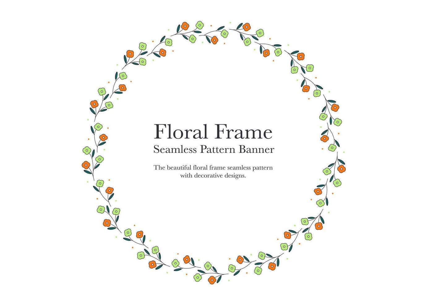 ornamental decorative flower frame on white background ep18 vector
