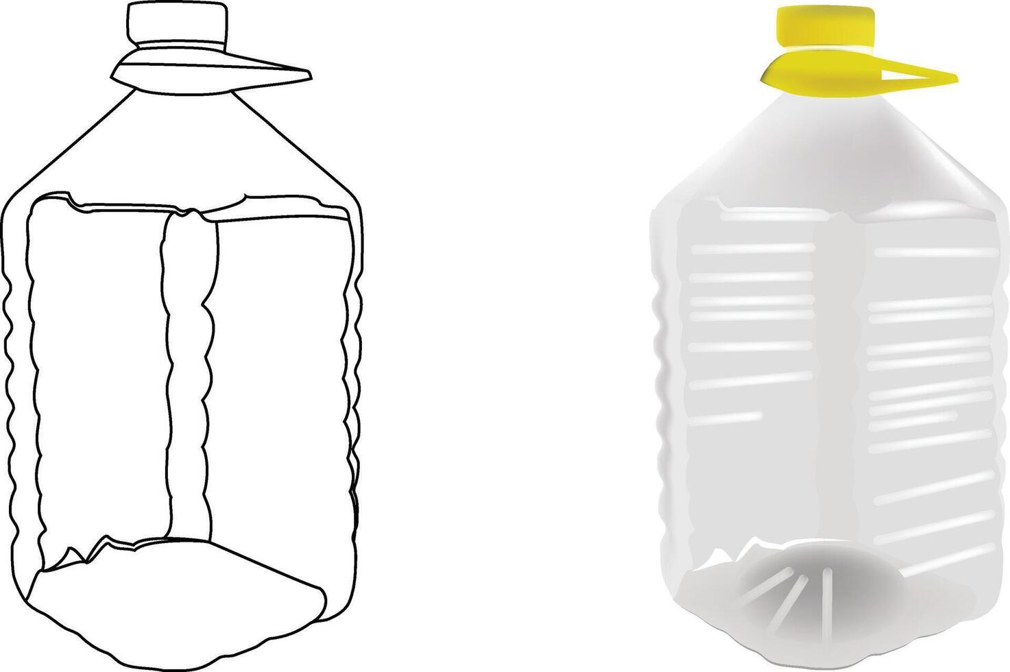 five-litre plastic container for transporting liquids vector