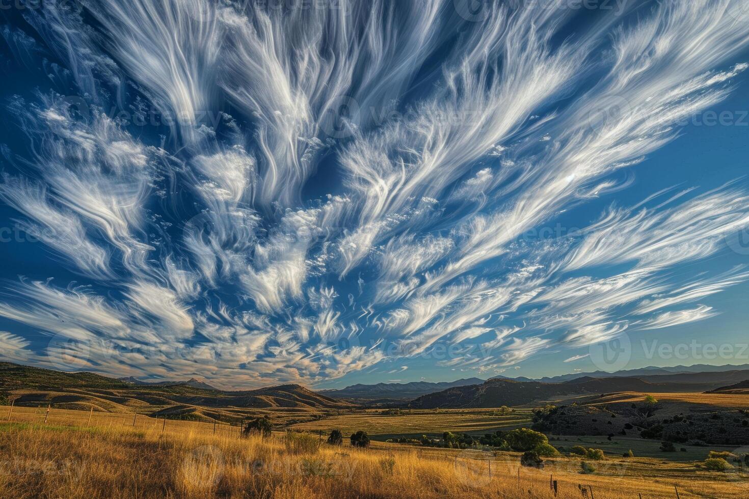 Serene sky with scattered stratocumulus clouds photo