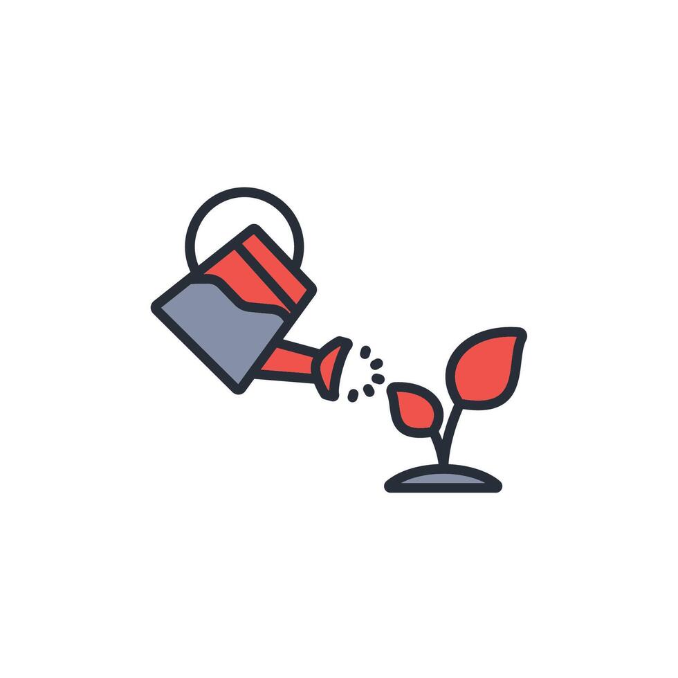 Watering can icon. .Editable stroke.linear style sign for use web design,logo.Symbol illustration. vector