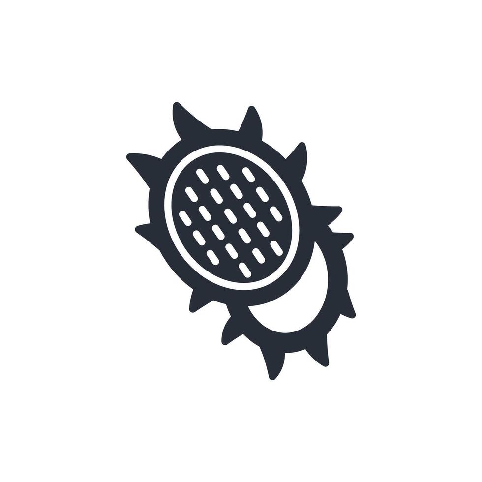 passion fruit icon. .Editable stroke.linear style sign for use web design,logo.Symbol illustration. vector