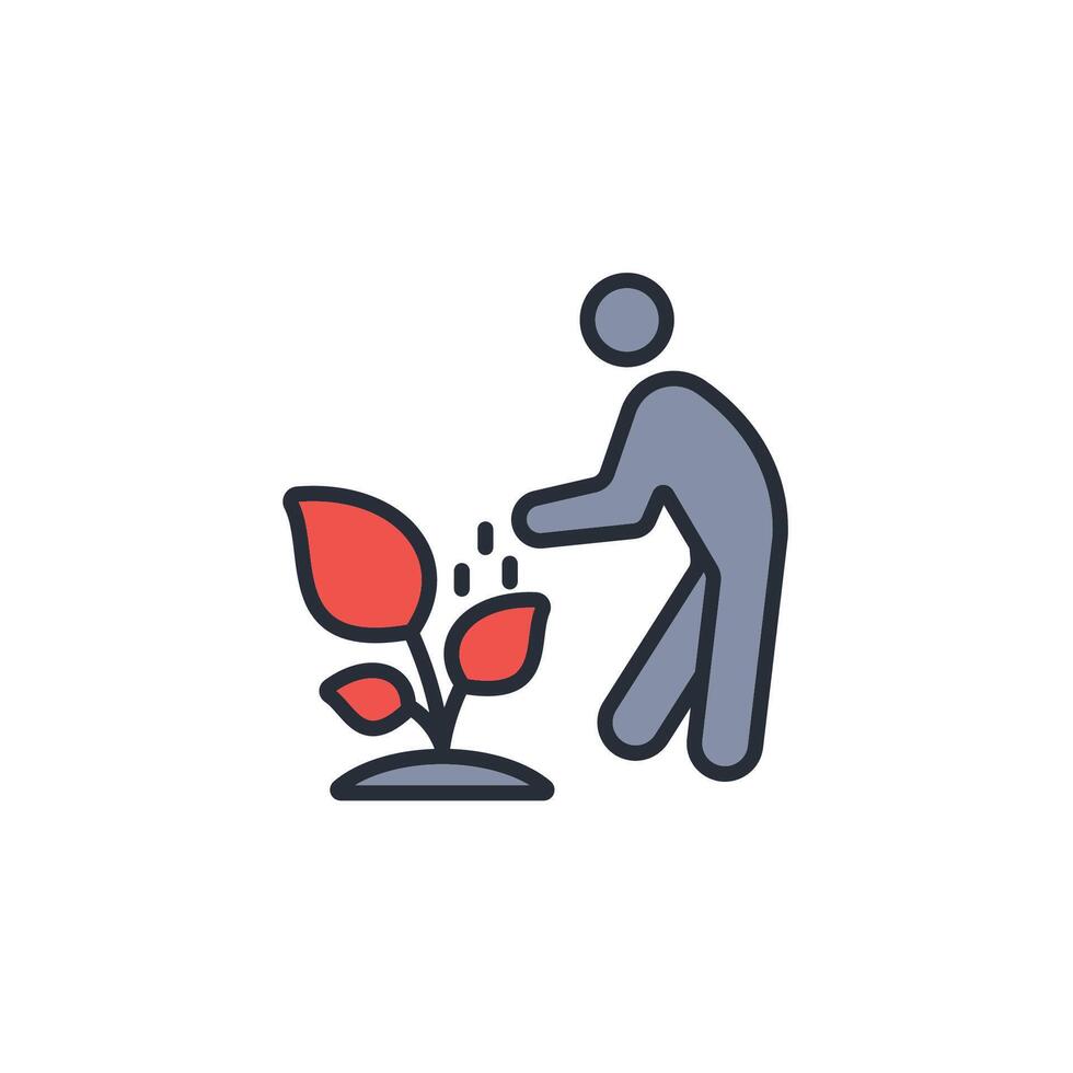 cultivate icon. .Editable stroke.linear style sign for use web design,logo.Symbol illustration. vector