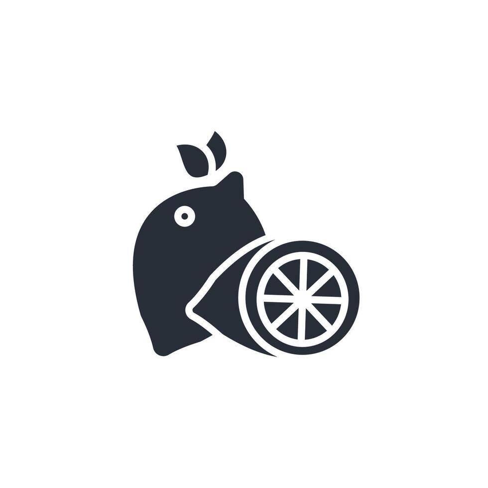 Lemon icon. .Editable stroke.linear style sign for use web design,logo.Symbol illustration. vector
