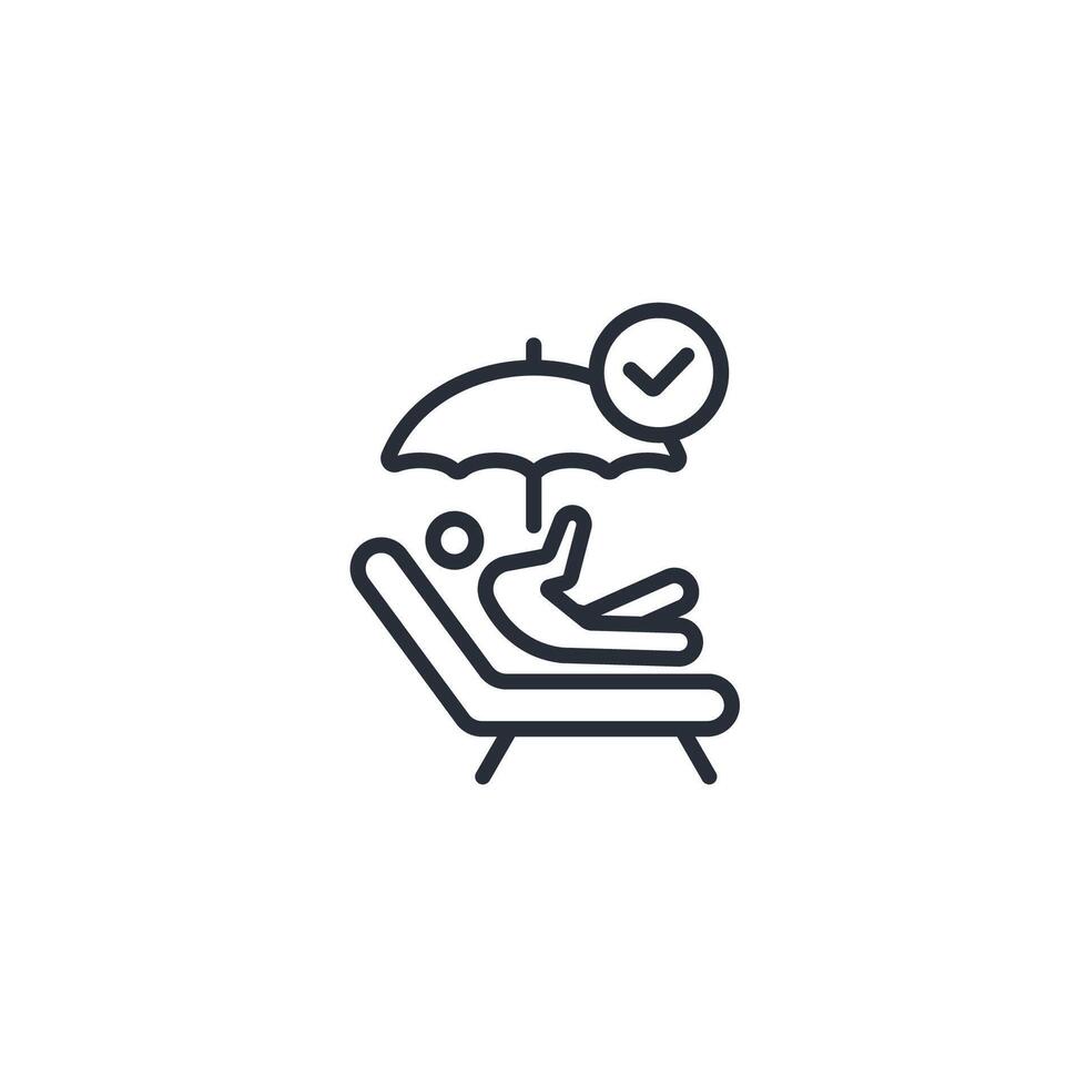 protect icon. .Editable stroke.linear style sign for use web design,logo.Symbol illustration. vector
