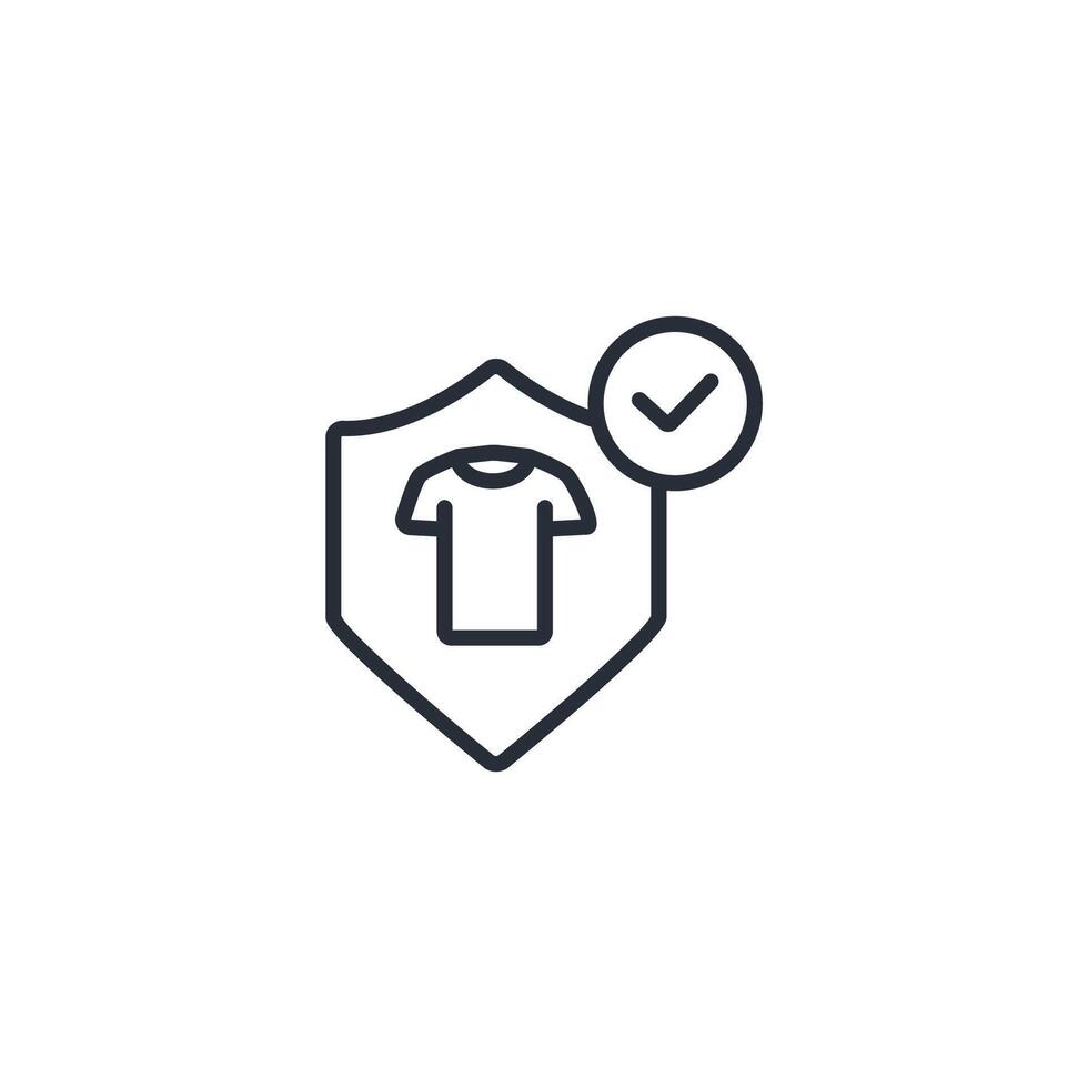 protective clothes icon. .Editable stroke.linear style sign for use web design,logo.Symbol illustration. vector
