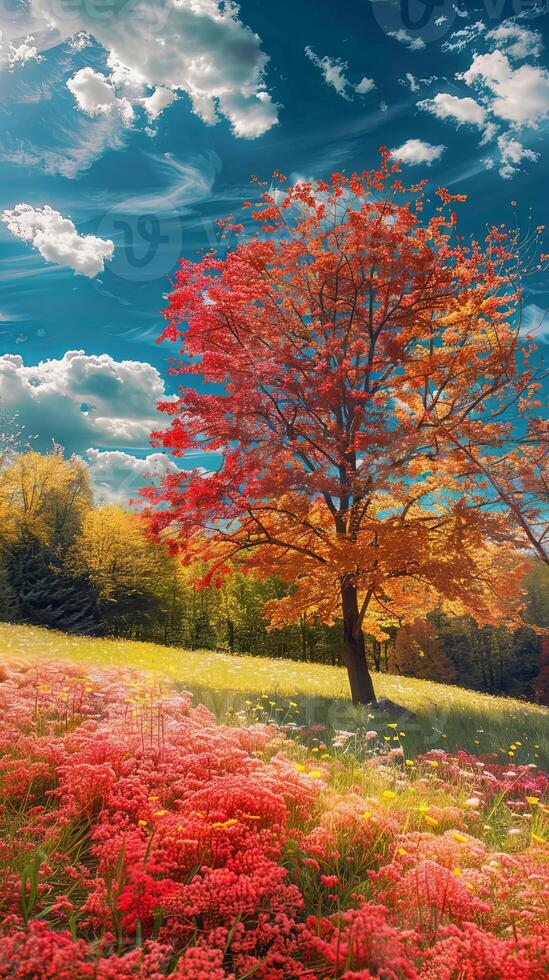 Vibrant spring landscapes bursting with color photo