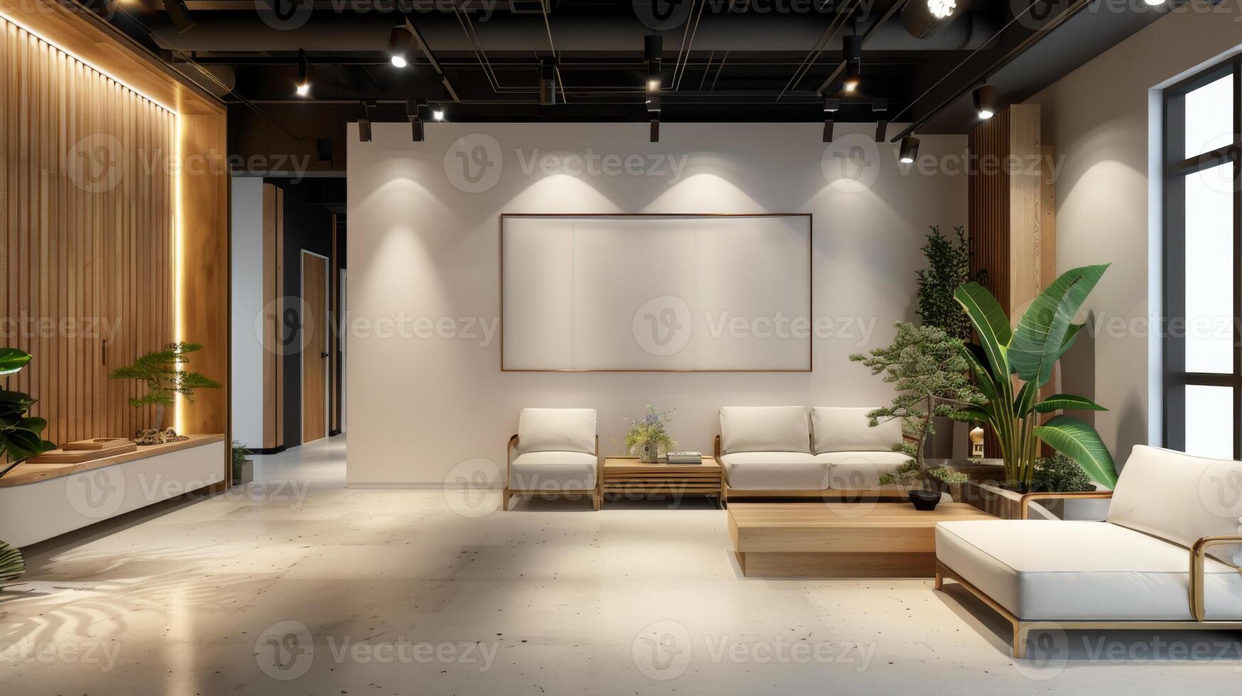 Interior decor with blank areas designed for easy customization with your promotional materials photo