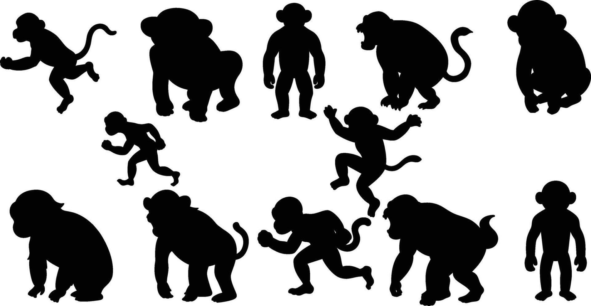 animal silhouette designs, design vector
