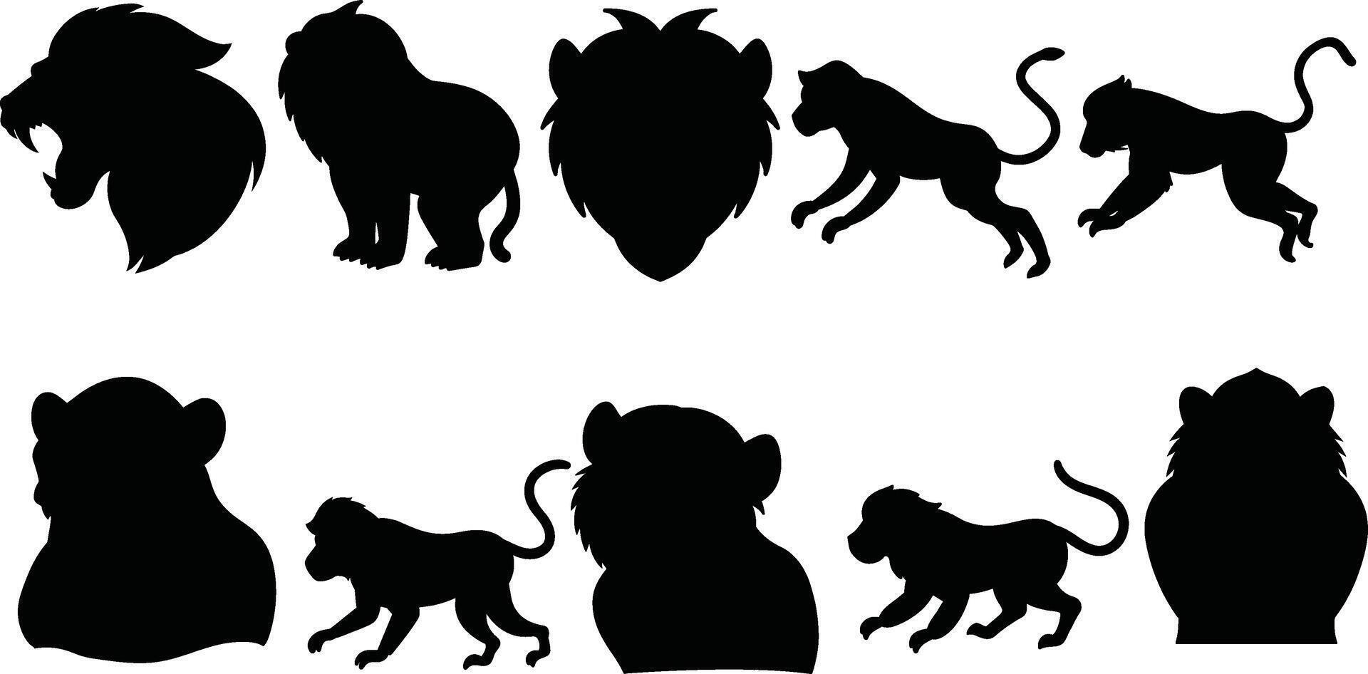 animal silhouette designs, design vector