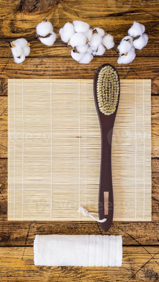 Natural, eco friendly spa background with copy space photo