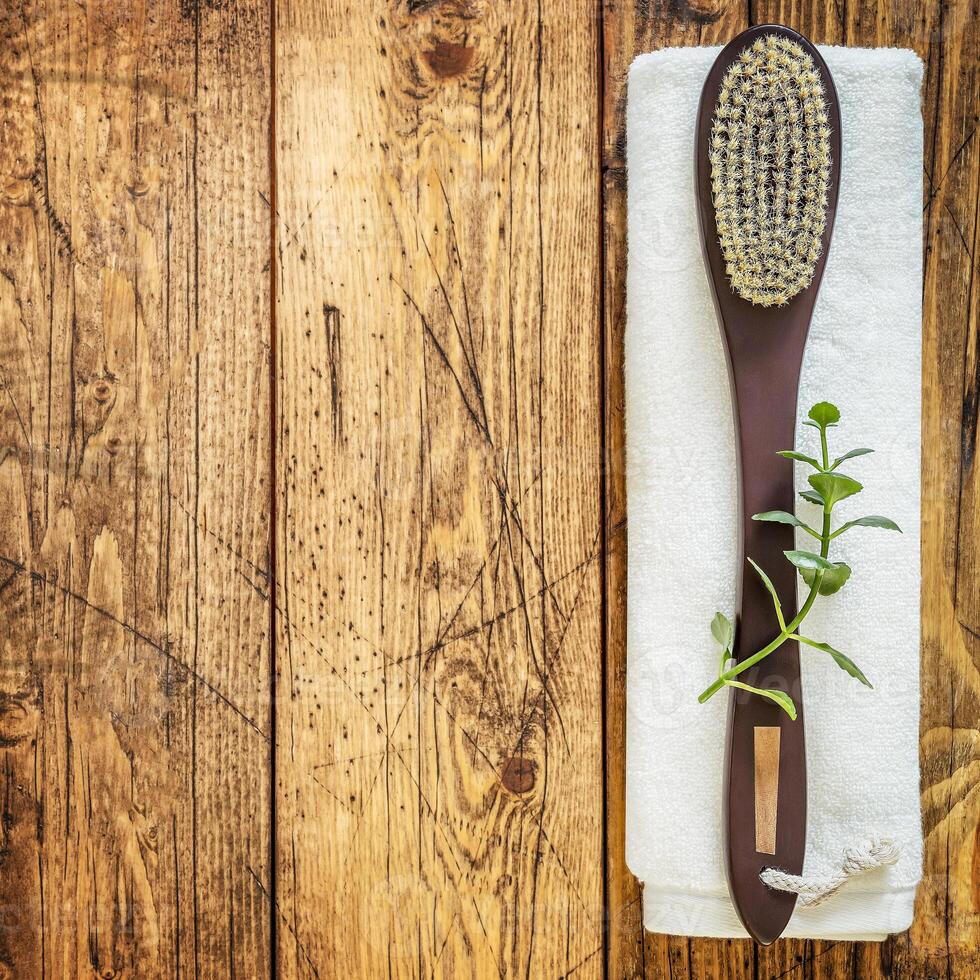 Natural, eco friendly spa background with copy space photo