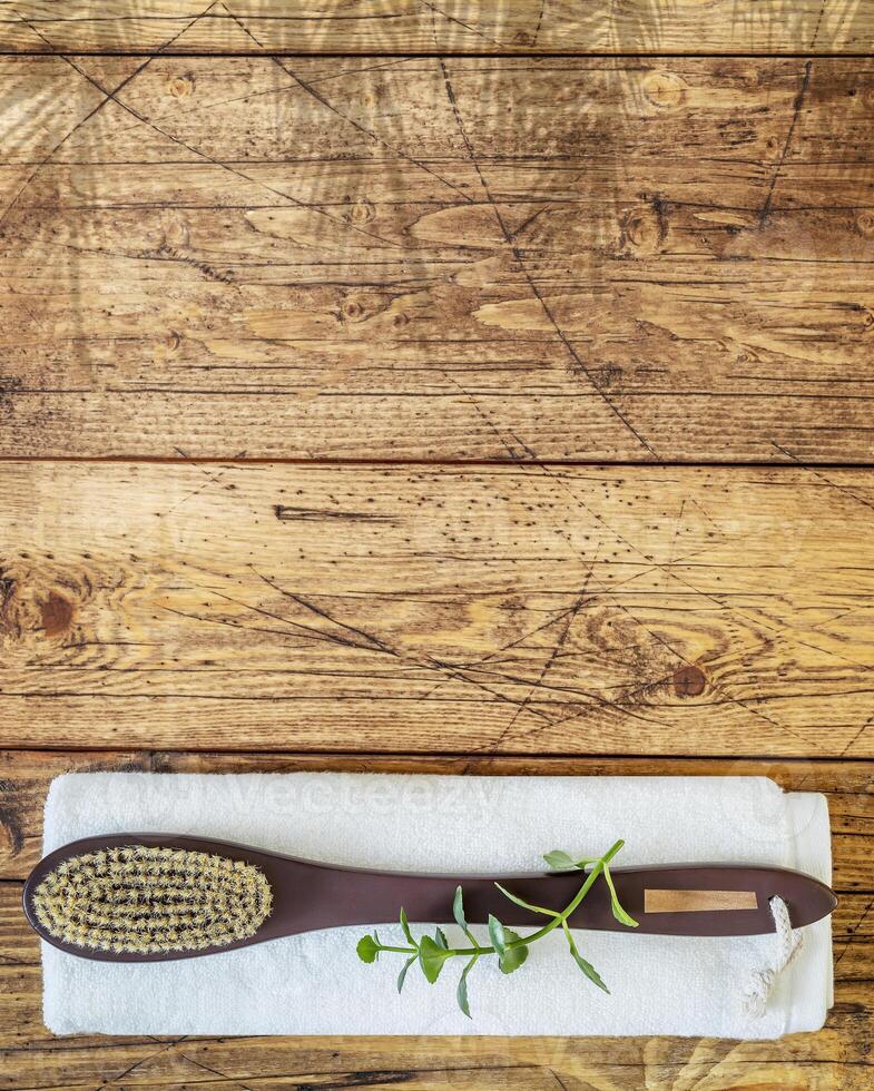 Natural, eco friendly spa background with copy space photo