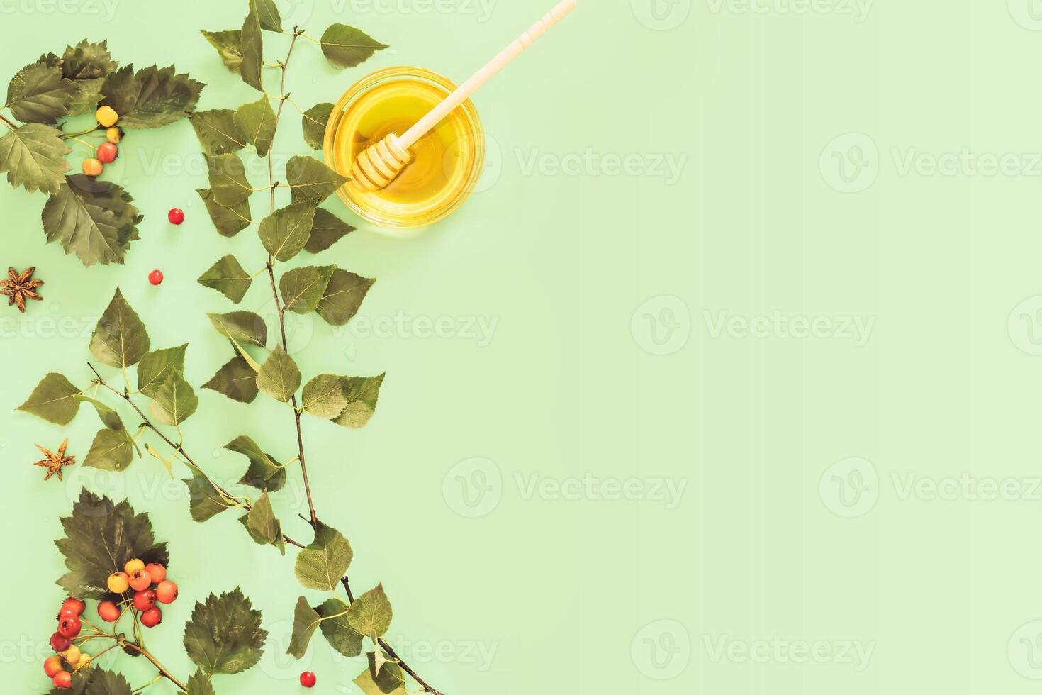 Immune boosting green background with copy space photo
