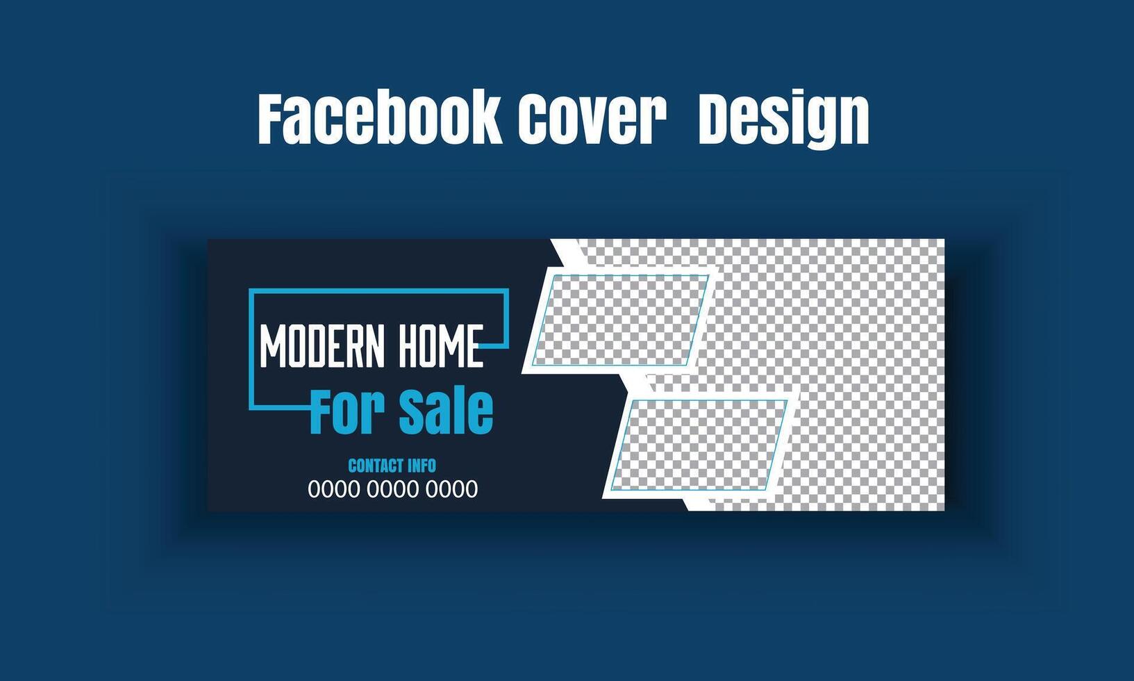 Real estate home rent Facebook cover design vector