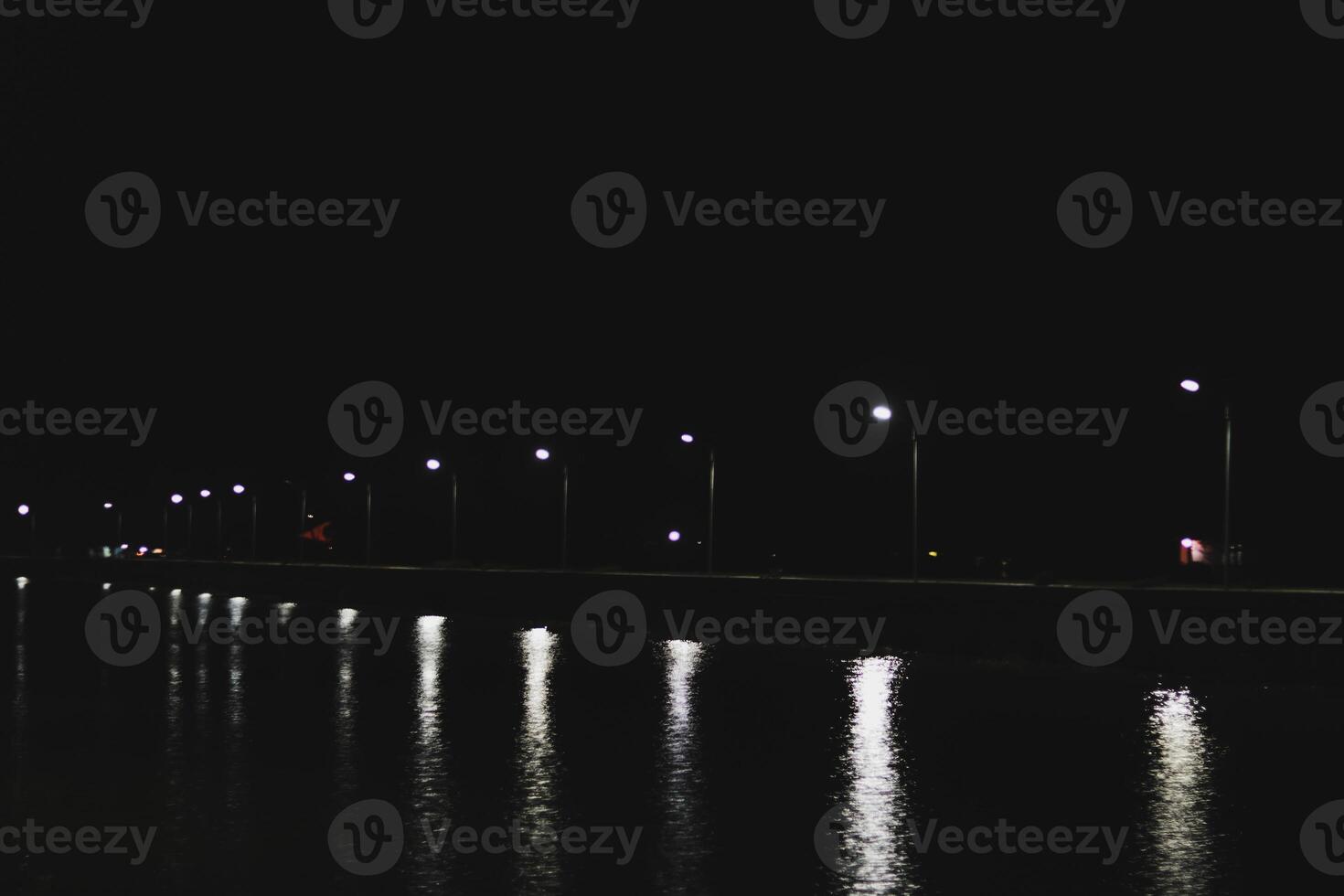 Street lamp by the river photo