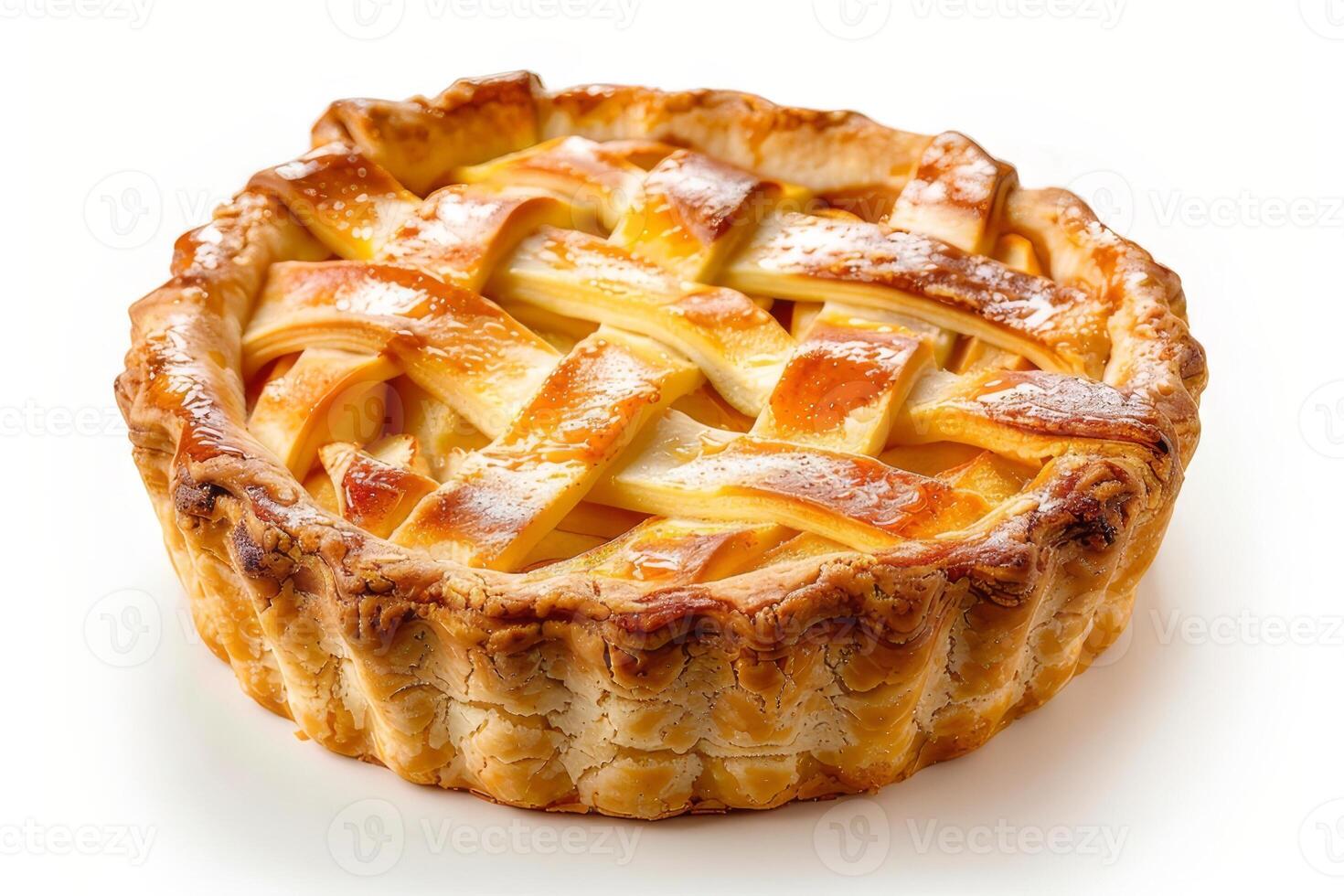 Apple pie isolated on a white background photo