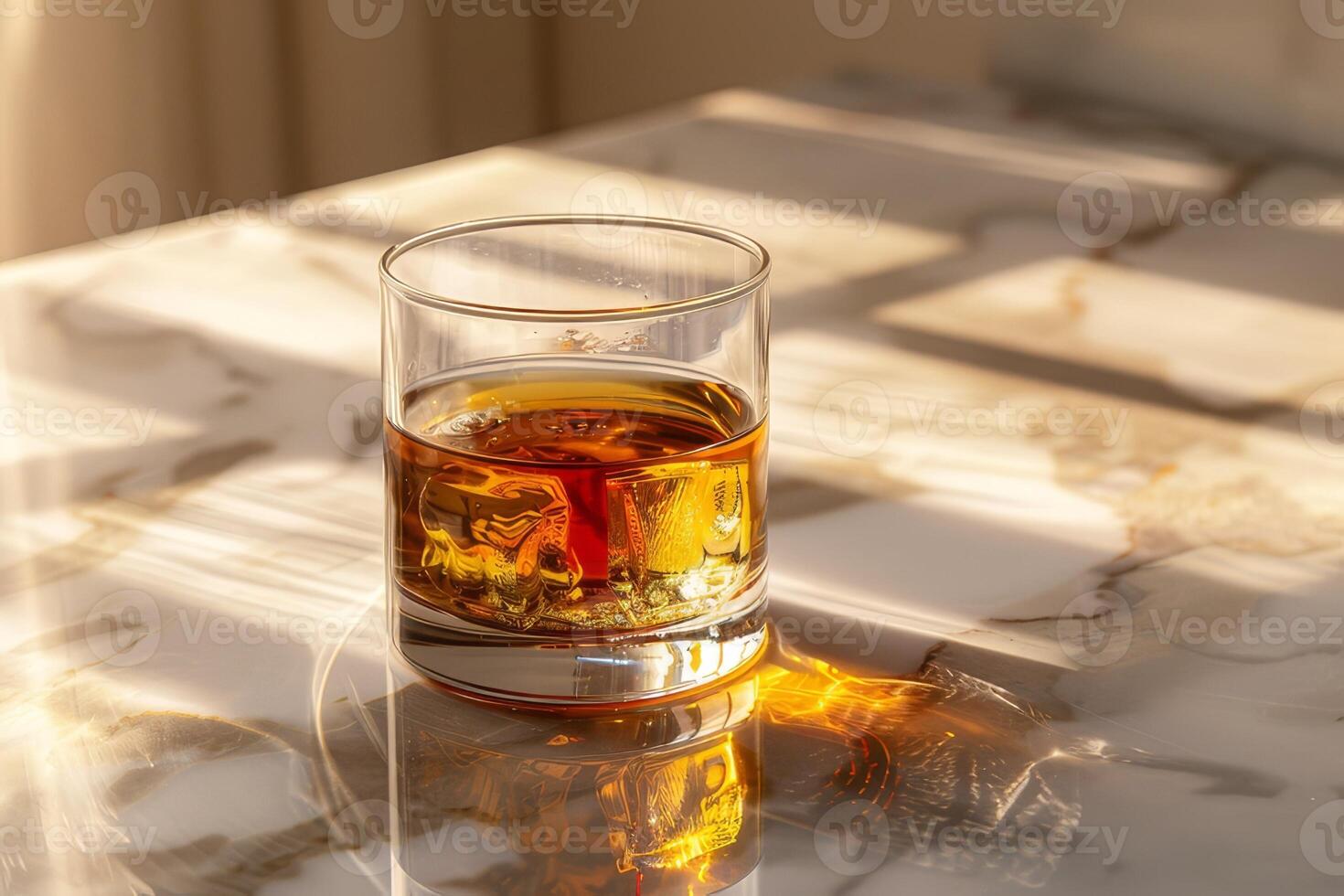 A cup of tea on a marble countertop photo