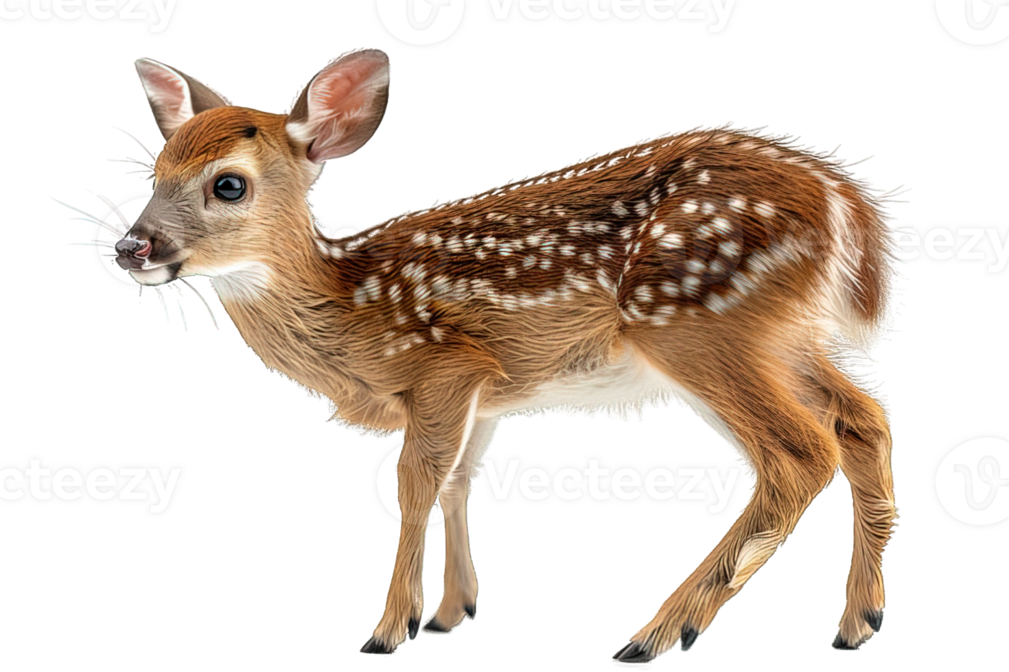 side view of mouse deer isolated on transparent background , png