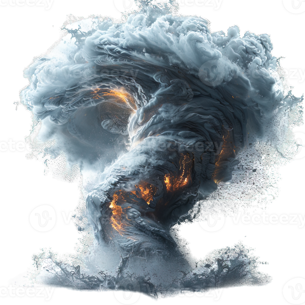 tornado isolated on transparent background ,wind storm , png