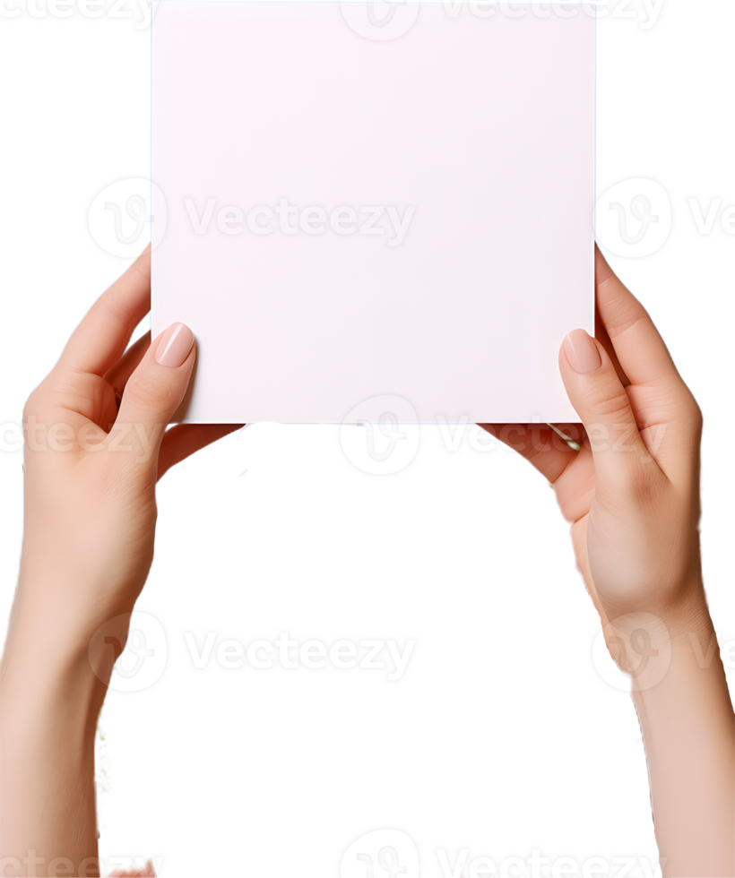 hands holding a blank sheet of paper on a transparent background png