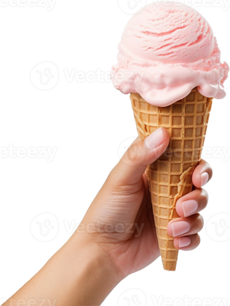 ice cream in hand transparent background png